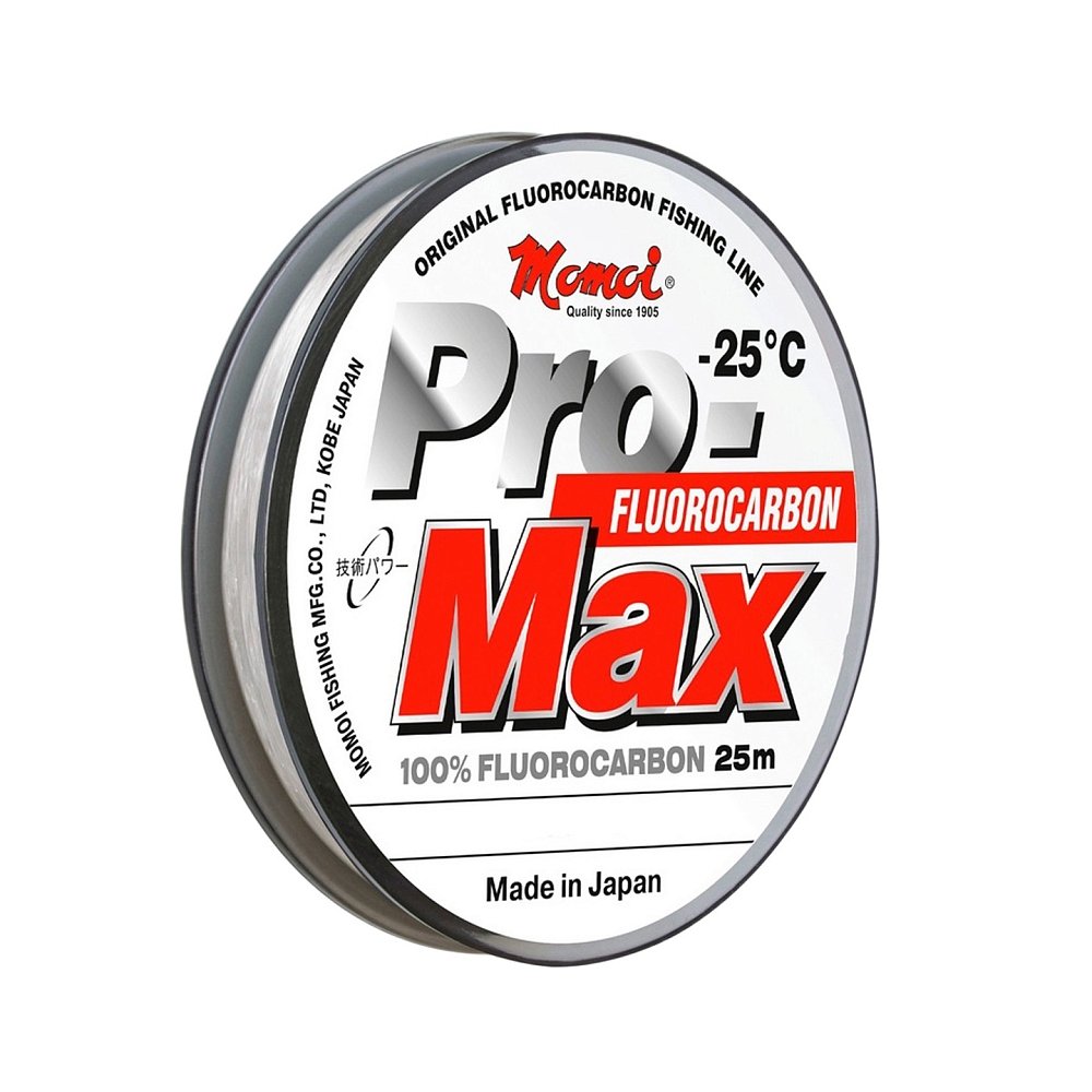 Леска монофиламентная Momoi Pro-Max Fluorocarbon 0,21мм/25м, 4,5кг прозрачная. Фото №2