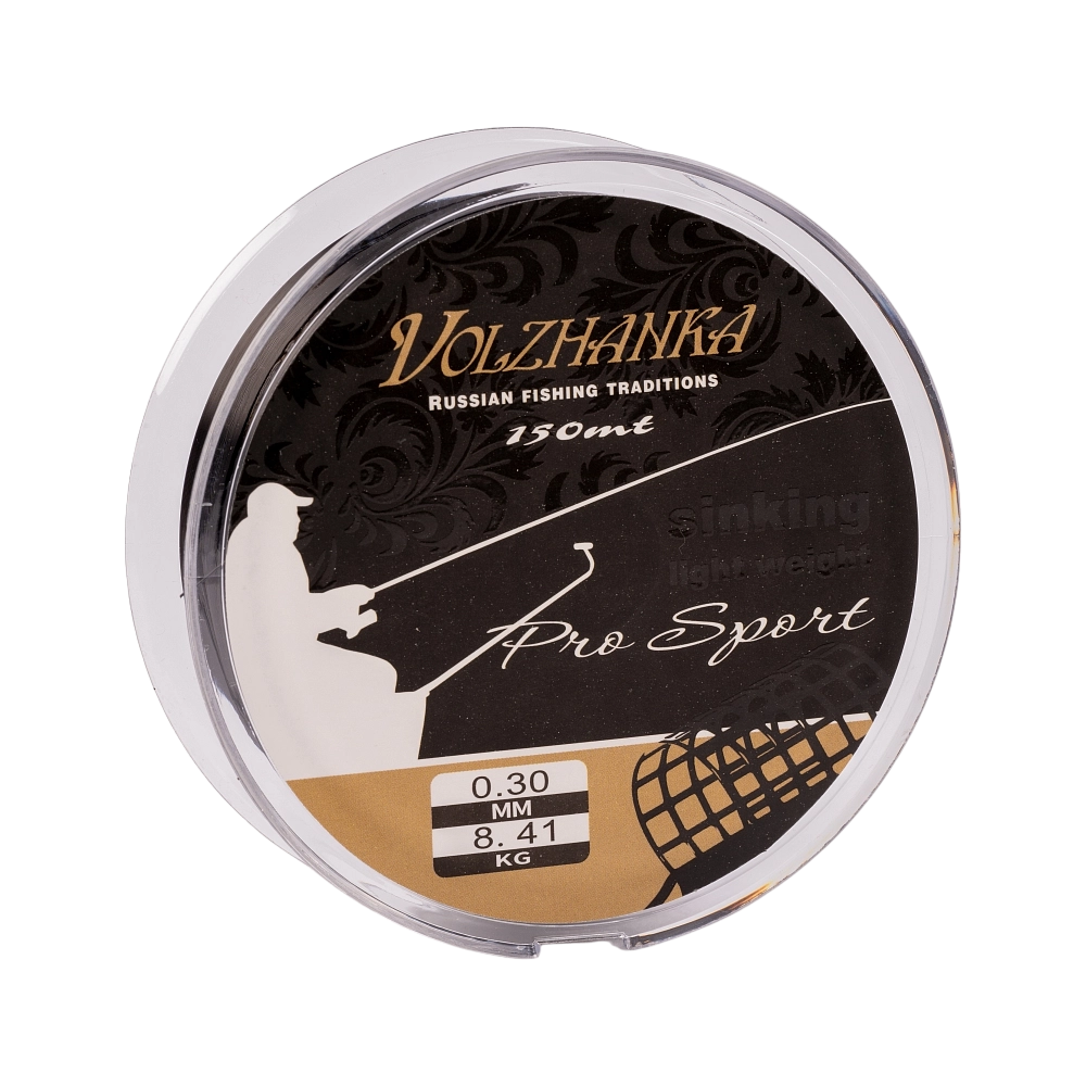 Леска моно Волжанка "Pro Sport Sinking" 150м/0.30мм 8.41кг цв. черный. Фото №2