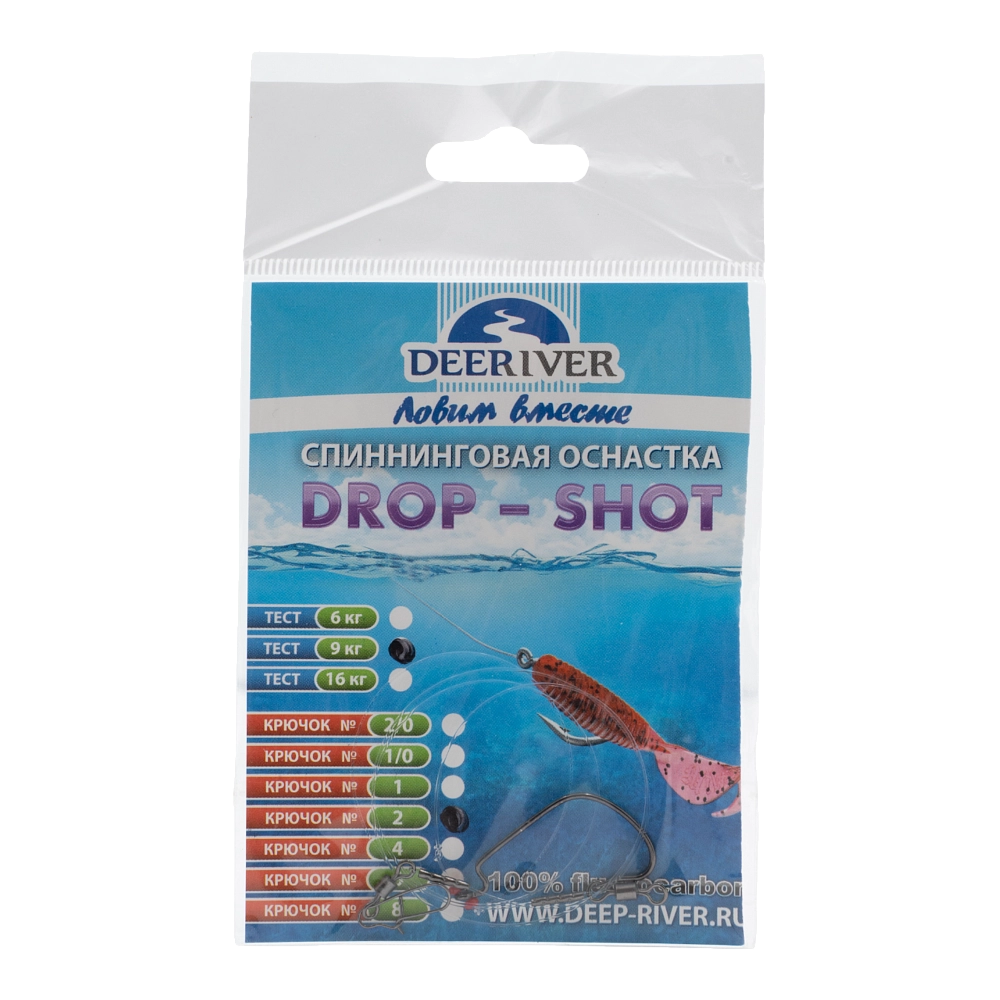 Оснастка DROP SHOT крючок №2 тест 9кг,L-40см DRF-040-G002. Фото №1
