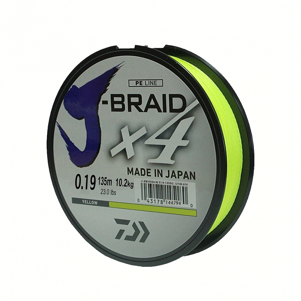 Леска плетеная DAIWA "J-Braid X4" 0,17мм 135 (зеленая). Фото №1