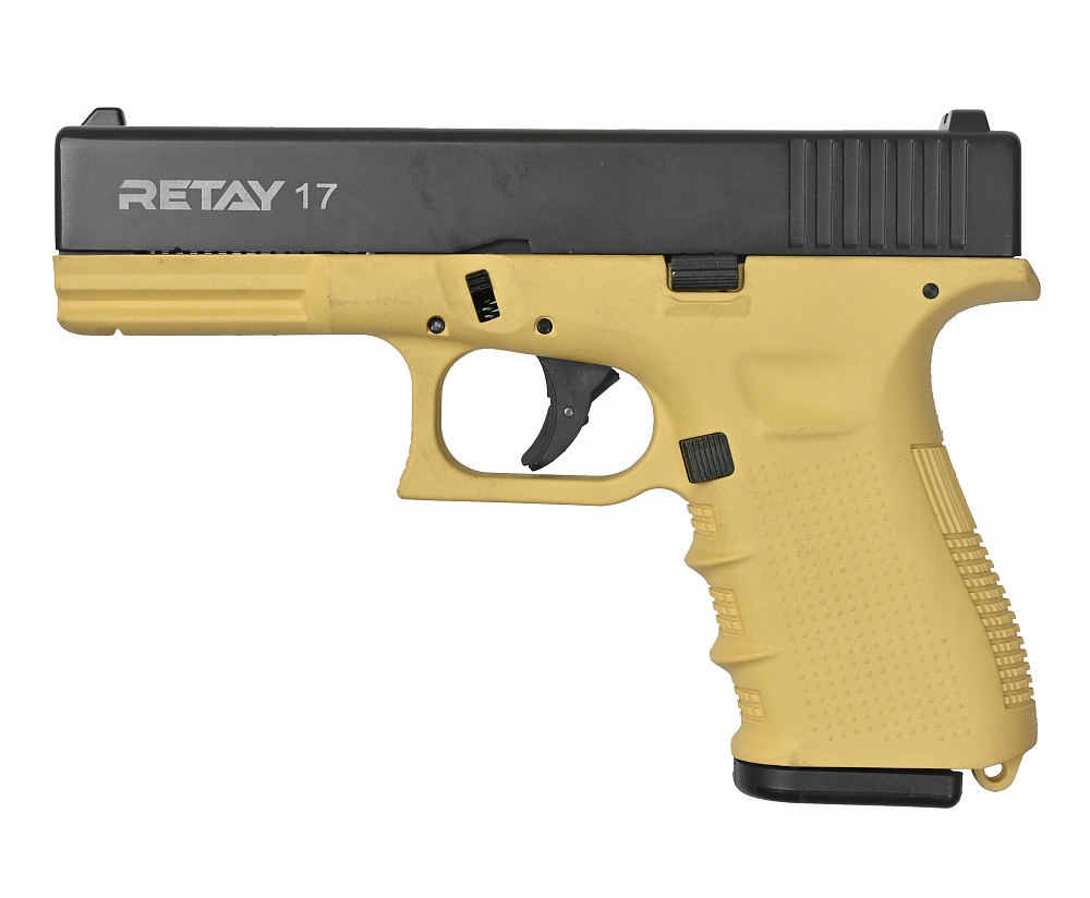Пистолет охолощенный RETAY 17, (Glock 17), Yellow, калибр 9mm. P.A.K. Фото №2