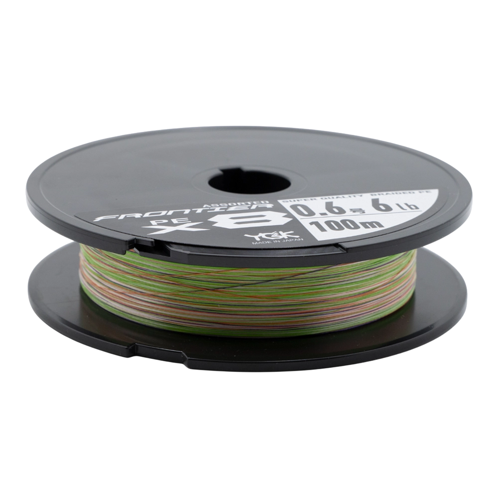 Плетёный шнур YGK Frontier Assorted X8 100m (мультиколор) #0.6, 0.128mm 6lb, 2.7kg. Фото №3 Плетёный шнур YGK Frontier Assorted X8 100m (мультиколор) #0.6, 0.128mm 6lb, 2.7kg. Фото №3