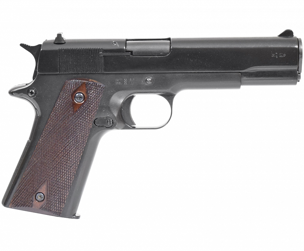 Оружие списанное, охолощенное пистолет CLT 1911 CO калибр 10х24 (черный). Фото №1