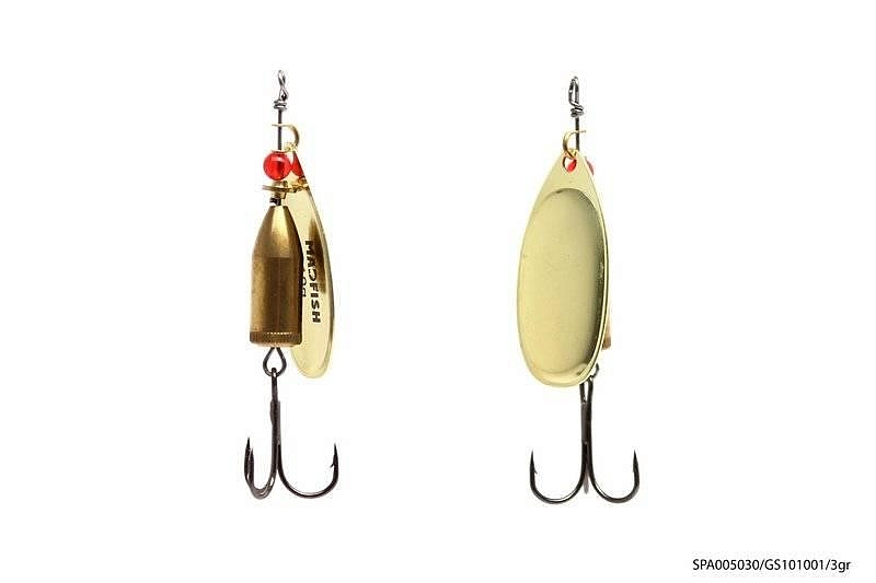 Блесна вращающаяся MADFISH Taimen 3г, цвет GS101001. Фото №1