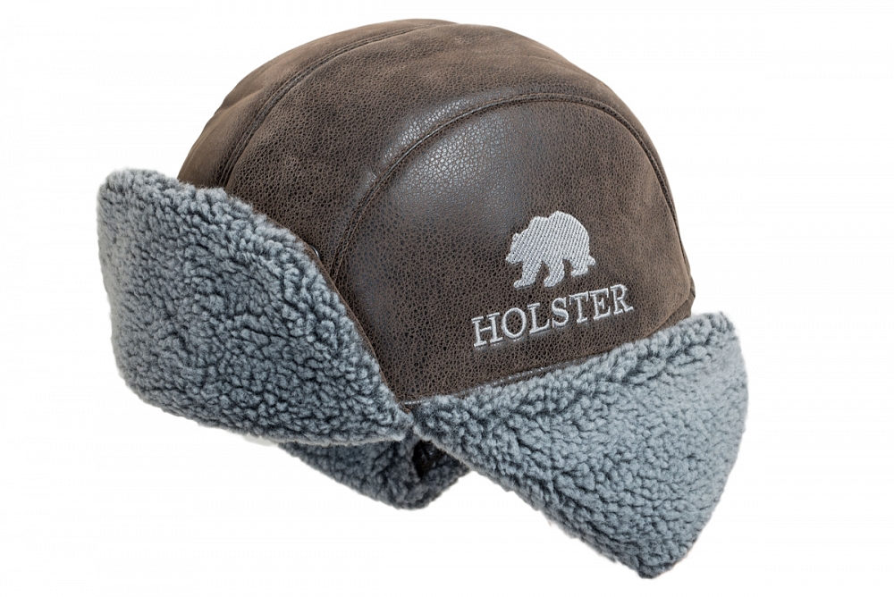 Шапка ушанка Авиатор / кож.зам / коричневый ((59-60)). Фото №2