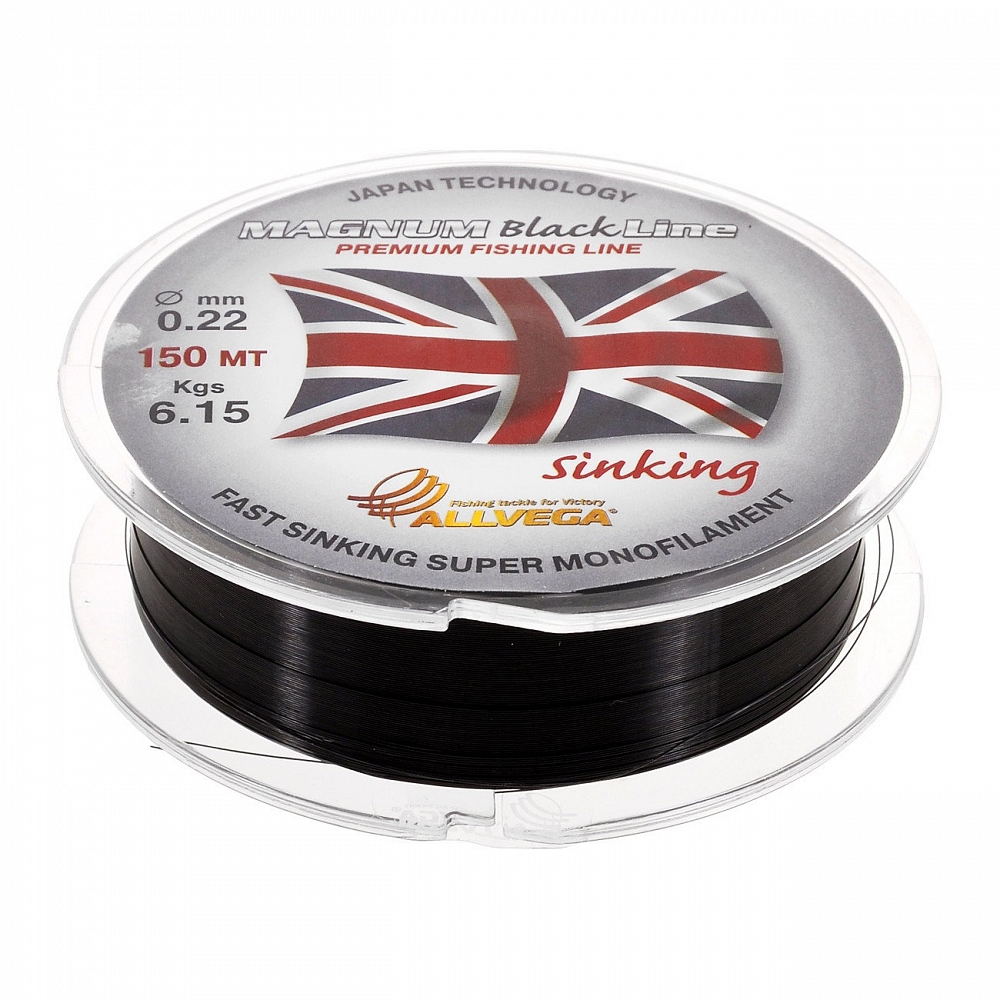 Леска ALLVEGA "Magnum Black" 0.18кг 150м 3.95кг (черная). Фото №1