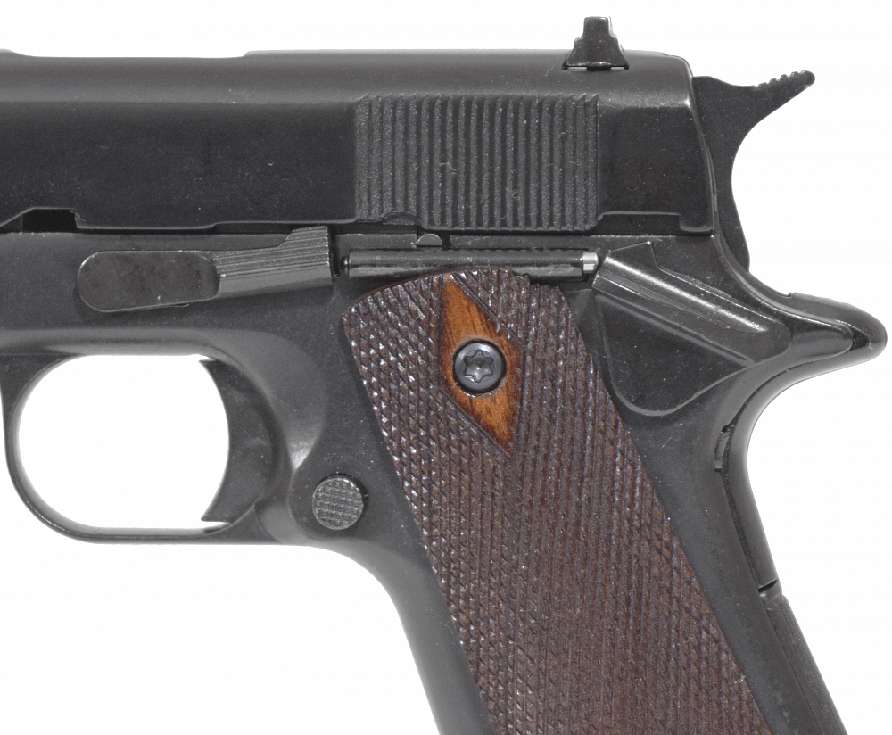 Оружие списанное, охолощенное пистолет CLT 1911 CO калибр 10х24 (черный). Фото №4