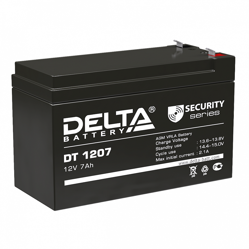 Аккумулятор DT 1207 Delta. Фото №1