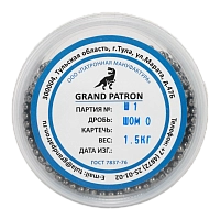 Дробь охотничья №0 ШОМ (банка 1,5кг) ПМ