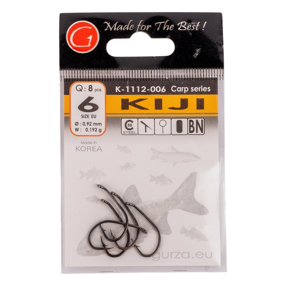 Крючок Gurza KIJI Ring BN #6 8 шт/уп.. Фото №1