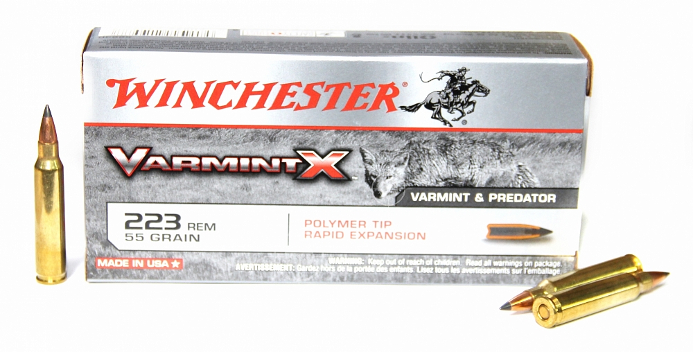 Патрон нарезной WINCHESTER калибр 223REM PP Super X 3,56 гр. 55grn. (в пачке 20 шт.). Фото №1