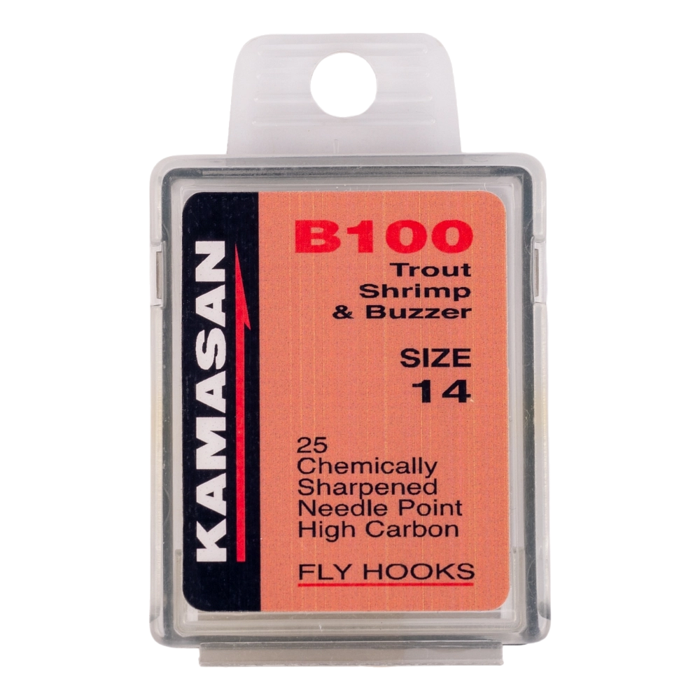 Крючки Kamasan B100-14 Trout Shrimp & Buzzer (25шт). Фото №1 Крючки Kamasan B100-14 Trout Shrimp & Buzzer (25шт). Фото №1