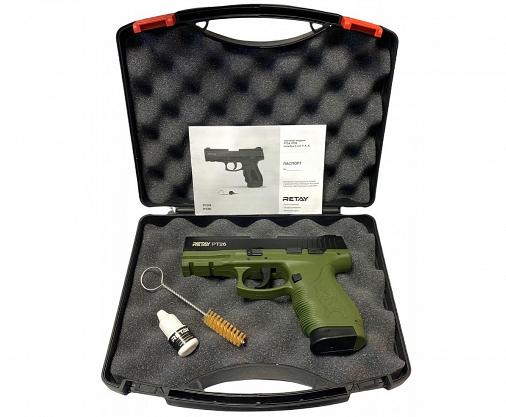 Пистолет охолощенный RETAY PT26, Green, калибр 9mm. P.A.K. Фото №7
