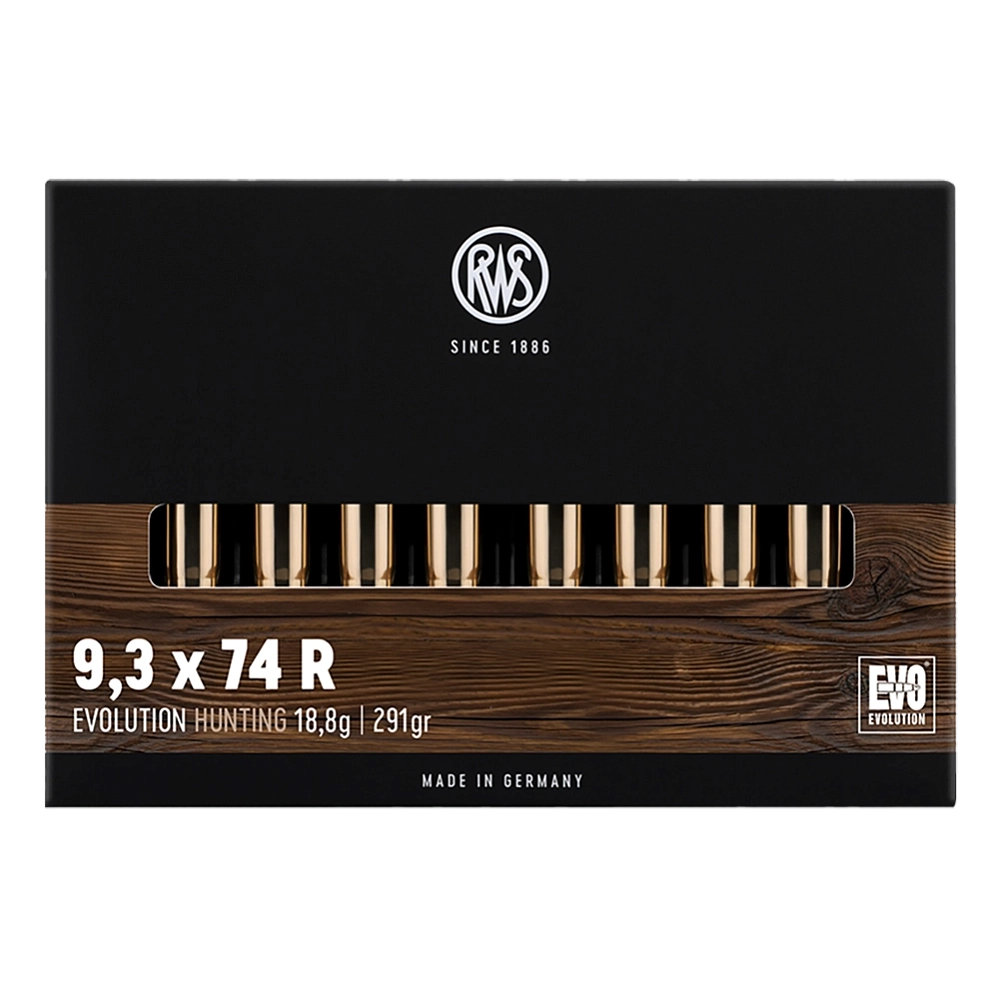 Патрон нарезной RWS калибр 9.3x74R EVO 18,8 гр. 291grn. (в пачке 20 шт.). Фото №1 Патрон нарезной RWS калибр 9.3x74R EVO 18,8 гр. 291grn. (в пачке 20 шт.). Фото №1
