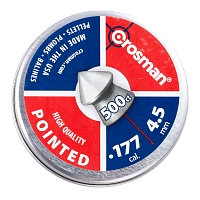 Пуля пневматическая "Crosman Pointed", 4,5 мм., 7,4 гран ( 500 шт.) (12 в упаковке)
