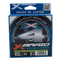 Плетёный шнур YGK X-Braid Braid Cord X4 150m Chartreuse #0.4, 0.104мм, 8lb, 3.6кг