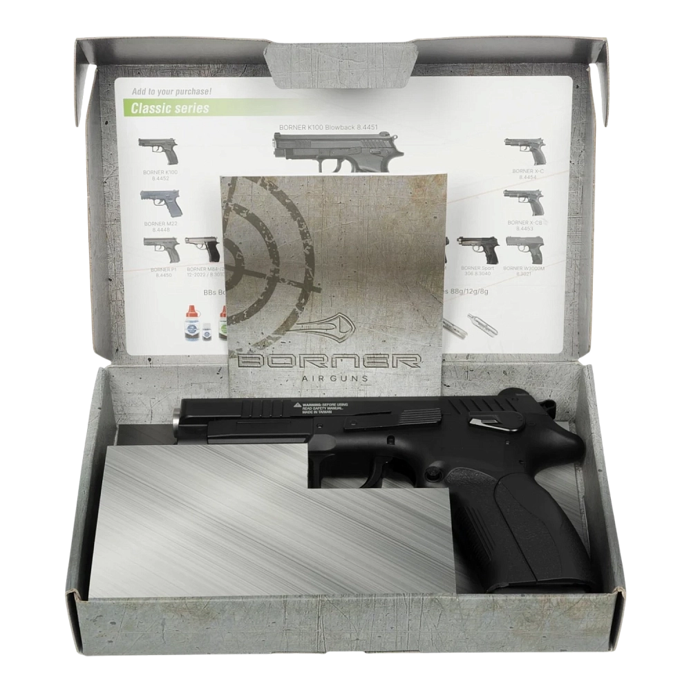 Пистолет пневм. BORNER K100 Blowback, калибр 4,5 мм . Фото №12 Пистолет пневм. BORNER K100 Blowback, калибр 4,5 мм . Фото №12