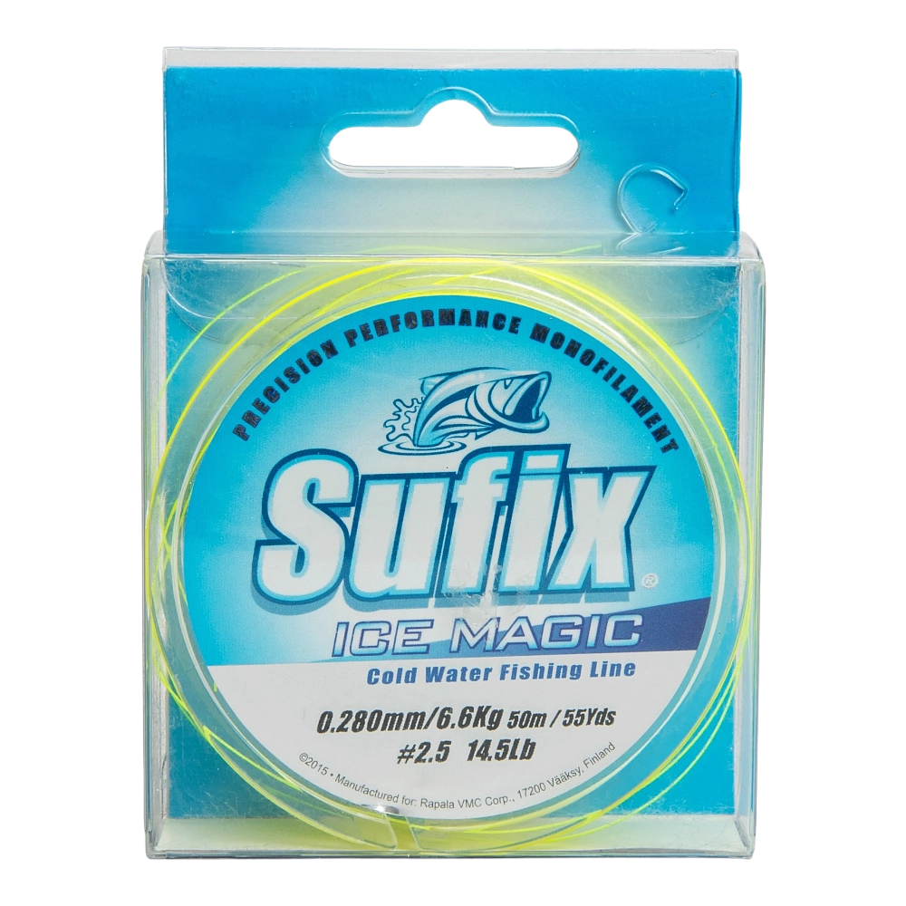 Леска зимняя SUFIX Ice Magic 50 м желтая 0,280 мм 6,6 кг. Фото №1 Леска зимняя SUFIX Ice Magic 50 м желтая 0,280 мм 6,6 кг. Фото №1
