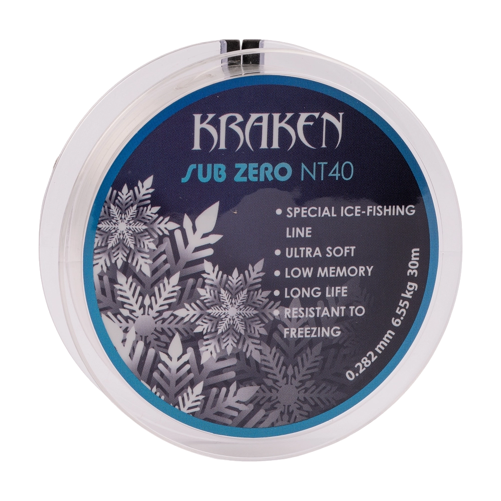 Леска зимняя Kraken Sub Zero NT40 30m 0,282mm 6.55kg. Фото №2