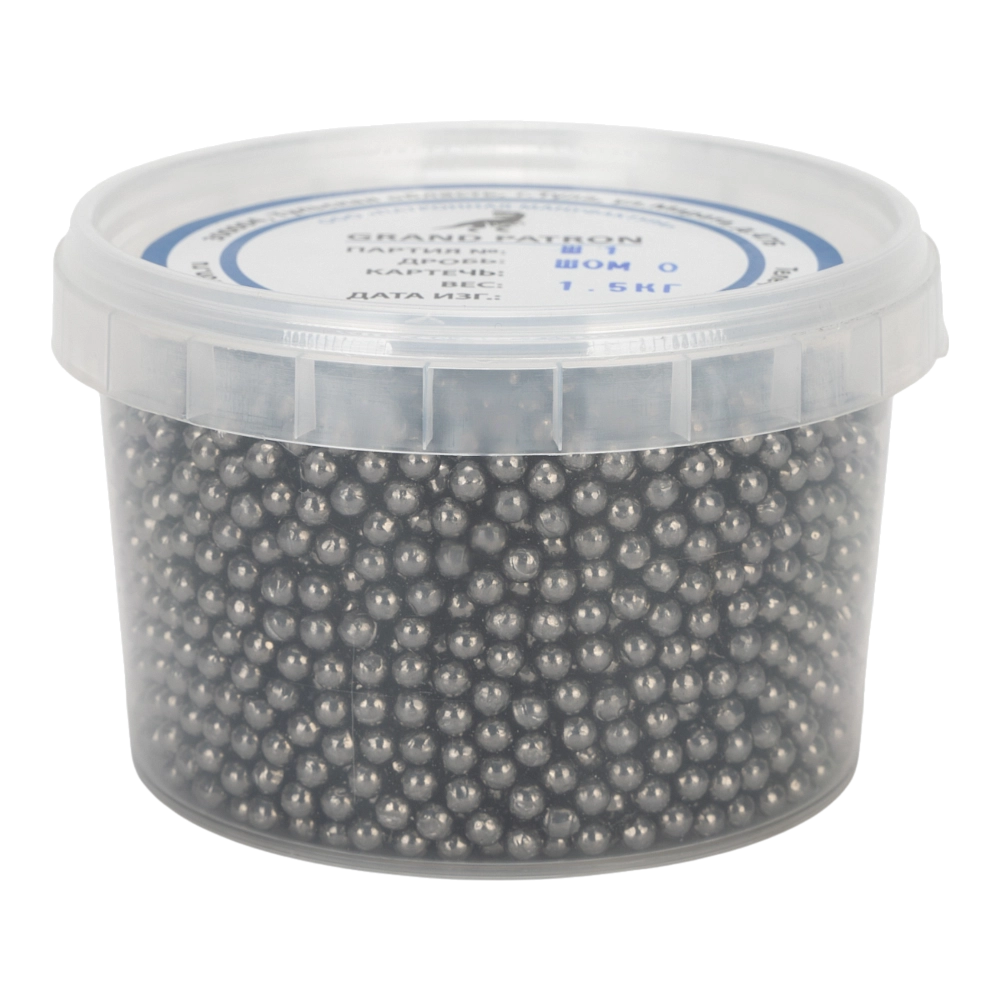 Дробь охотничья  №0 ШОМ (банка 1,5кг) ПМ. Фото №2
