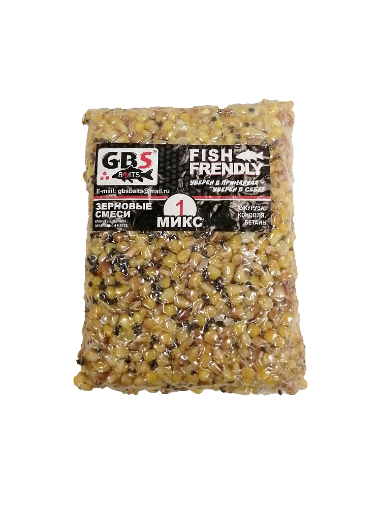Зерновая смесь GBS baits (кукуруза, конопля, бетаин) 1кг. Фото №2