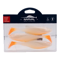 Приманка силиконовая Narval Commander Shad 140мм, (3шт. упак.) цвет (#010) White Rabbit