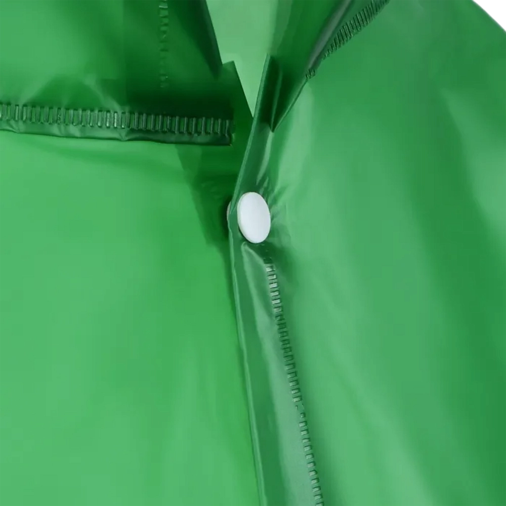 Дождевик-плащ, взрослый, цв. зеленый р. XL. Фото №4