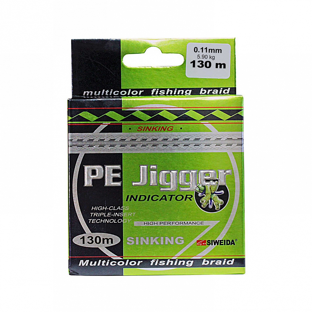 Леска плетеная SWD "PE Jigger" 0,32 100м (20,00кг, зеленая). Фото №1 Леска плетеная SWD "PE Jigger" 0,32 100м (20,00кг, зеленая). Фото №1
