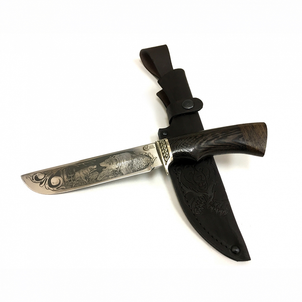 Нож "Варяг", кованый, сталь 95х18,венге,литье (Семина). Фото №1