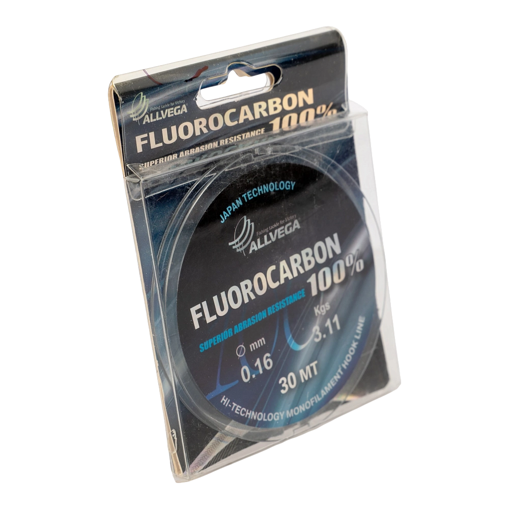 Леска ALLVEGA "FX FLUOROCARBON 100%" 0.16мм (30м) (3,11кг) (LFX3016). Фото №2