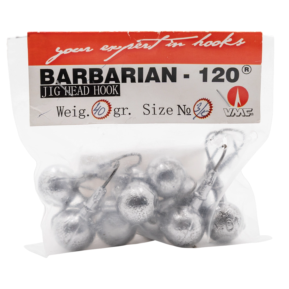 Джиг-головка шар крючок BARBARIAN-120 вес 40 гр. крючок № 3/0. Фото №3 Джиг-головка шар крючок BARBARIAN-120 вес 40 гр. крючок № 3/0. Фото №3