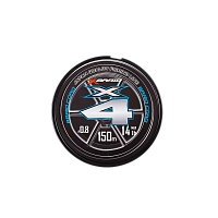 Плетёный шнур YGK X-Braid Braid Cord X4 150m Chartreuse #0.8, 0.148мм, 14lb, 6.3кг