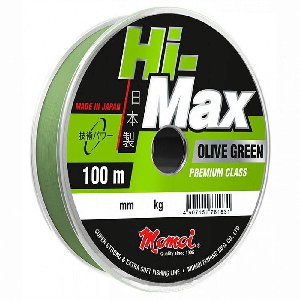 Леска Hi-Max Olive Green 0,25мм, 6,5кг, 100м. Фото №2