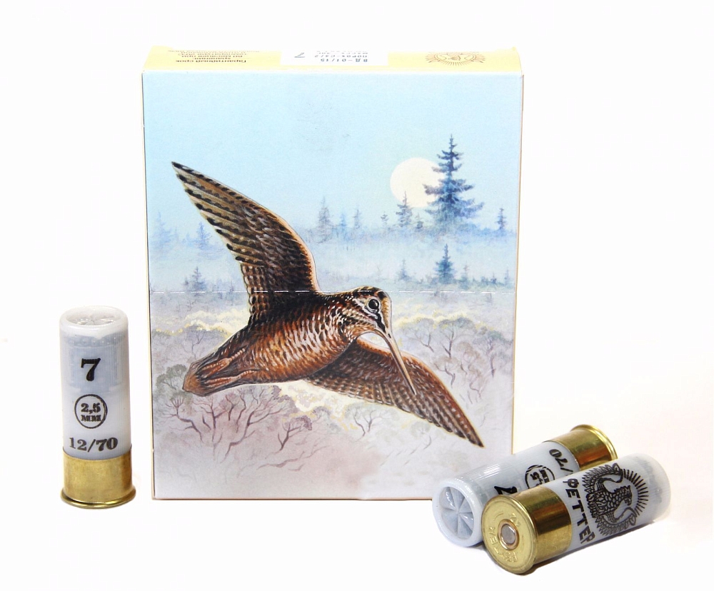 Патрон ФЕТТЕР ТЕМАТИЧЕСКИЙ (Вальдшнеп) 12/70 дробь №7 30гр. (в коробке 10 шт). Фото №2