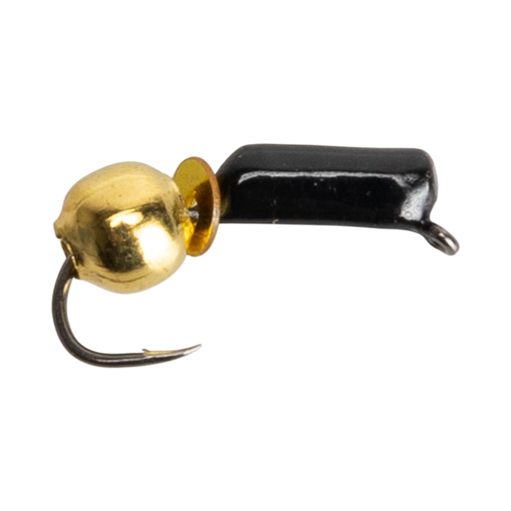 Мормышка вольфрамовая Trye Weight красная "Гвоздешарик" d2,0мм многогранный, золото (10шт). Фото №1