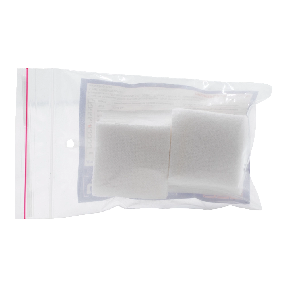 Патчи ЧИСТОGUN фланель, калибр .22-.27, квадрат 40х40 мм, 50 шт., белый. Фото №2