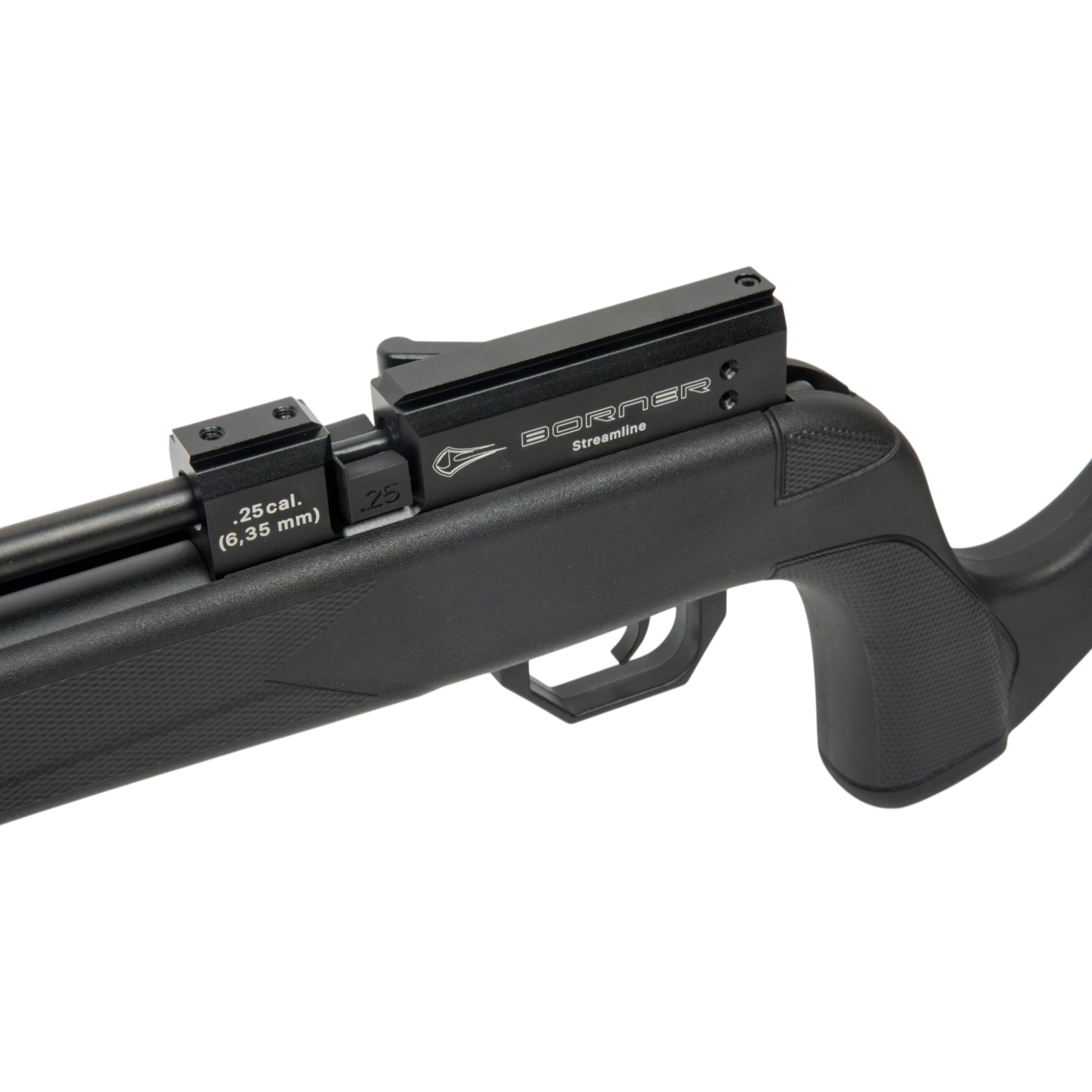 Винтовка пневматическая Borner PCP Streamline Regulator cal. 6,35 мм, 3Дж. (2 маг, черный пластик). Фото №21