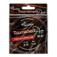 Леска ALLVEGA "Tournament pro" 0.10мм (50м) (1,41кг) (прозрачная) (TPRO5010)