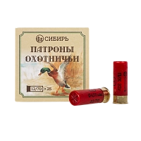 Патрон СИБИРЬ 12/70 охотничий дробовой 32г №1 (в пачке 25 шт) (в коробке 250шт)