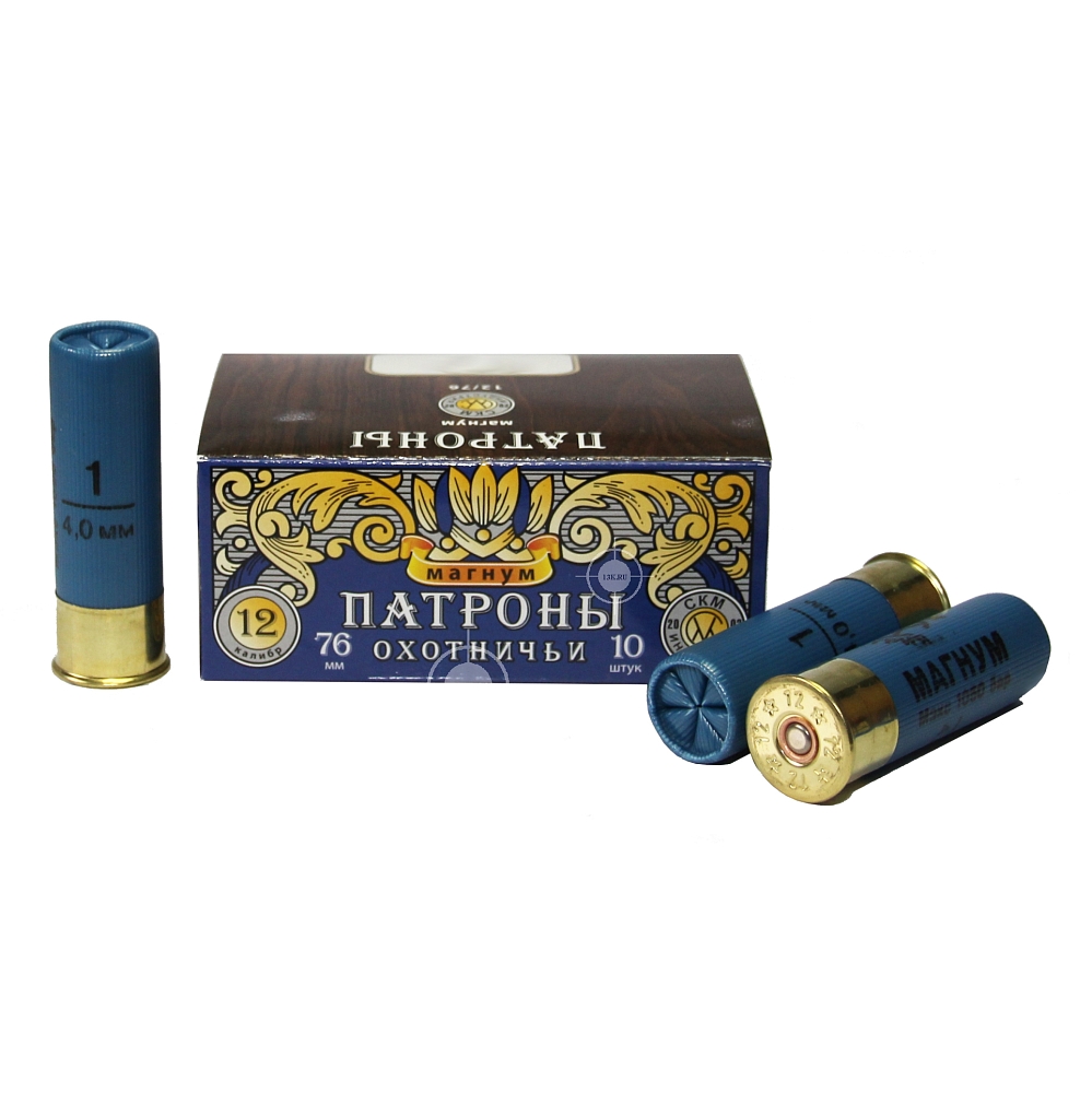 СКМ Патрон охотничий 12/76 № 1, 46 гр. Магнум (п. Импорт) (в коробке 10 шт.). Фото №2