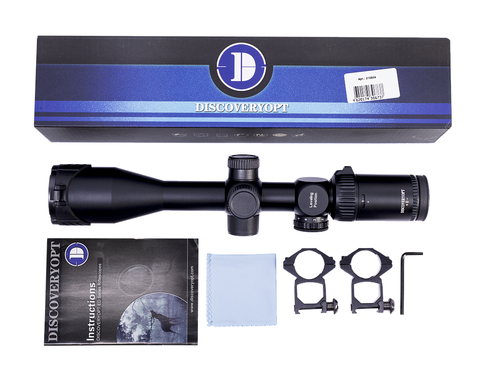 Оптический прицел Discovery VT-R 3-9X40IRAC 25.4мм кольца на weaver в комплекте. Фото №6