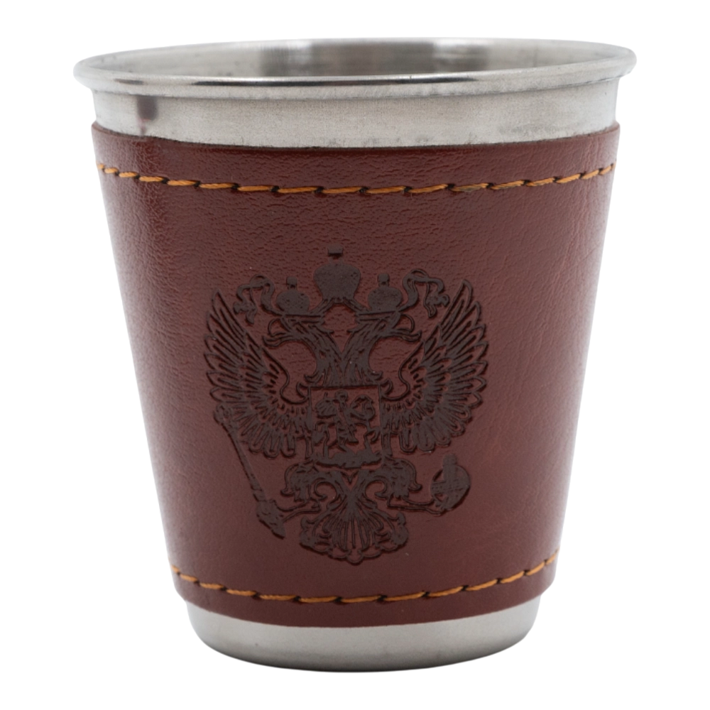 Набор стопок 60мл Герб в коже 4шт (HS-NS-А11) Helios. Фото №6