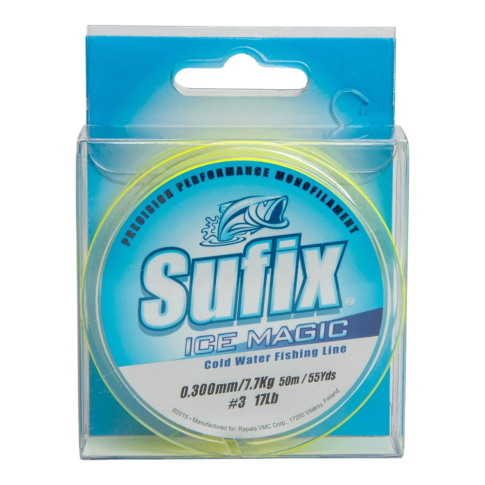 Леска зимняя SUFIX Ice Magic 50 м желтая 0,300 мм 7,7 кг. Фото №1