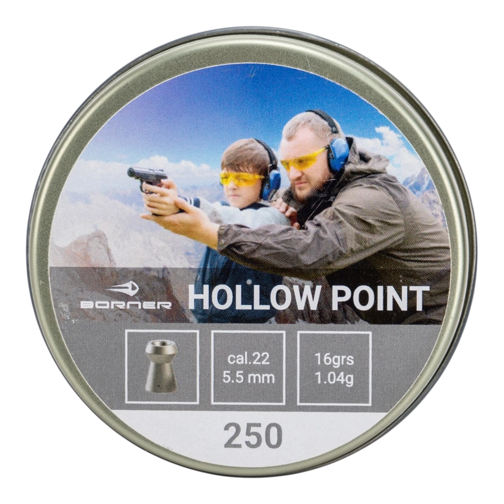 Пуля пневматическая Borner "Hollow Point", 5,5 (250 шт.) 1,04гр. (30 шт в коробке) . Фото №1 Пуля пневматическая Borner "Hollow Point", 5,5 (250 шт.) 1,04гр. (30 шт в коробке) . Фото №1