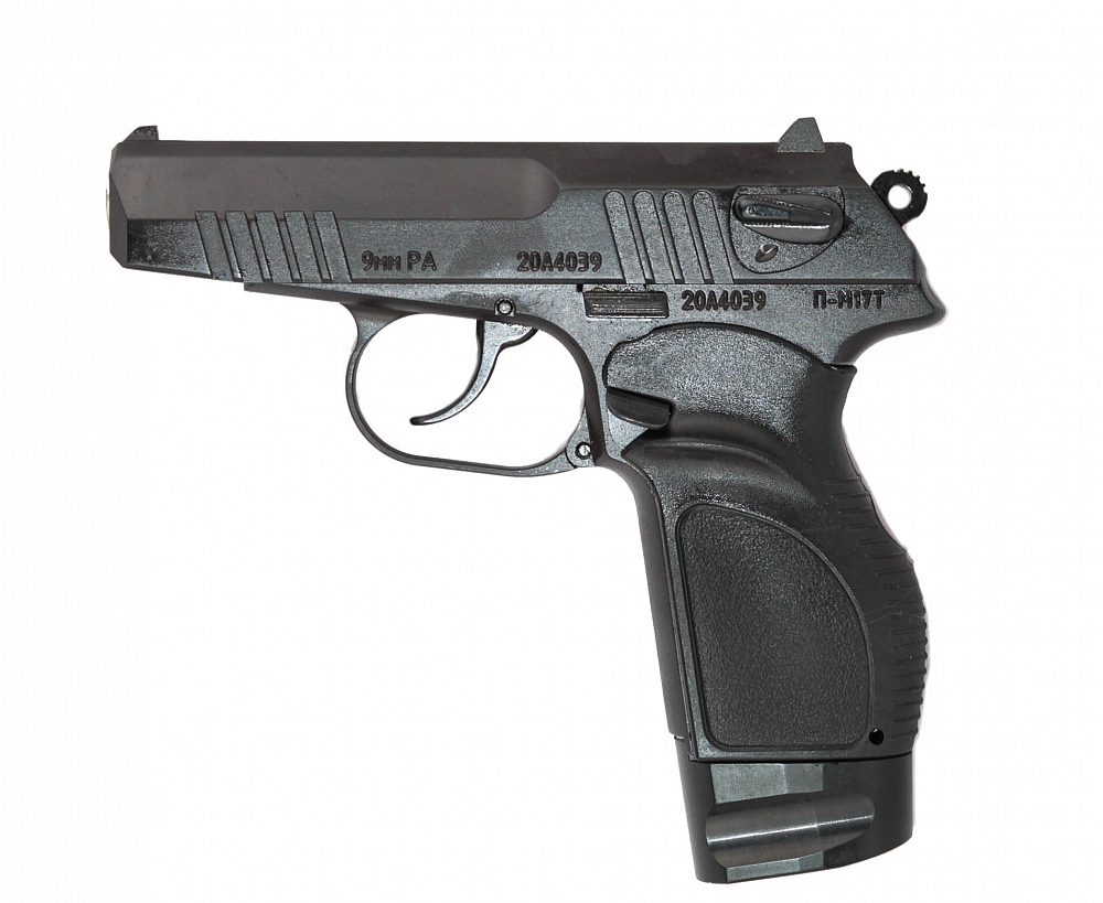 Пистолет ООП П-М17Т, 9 мм Р.А.(Рукоятка Дозор, новый дизайн, удлинитель). Фото №1 Пистолет ООП П-М17Т, 9 мм Р.А.(Рукоятка Дозор, новый дизайн, удлинитель). Фото №1