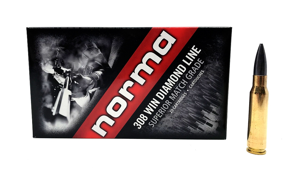 Патрон нарезной NORMA калибр 308 WIN Diamond Line 10,9 гр. 168 grn. (в пачке 20 шт.). Фото №2