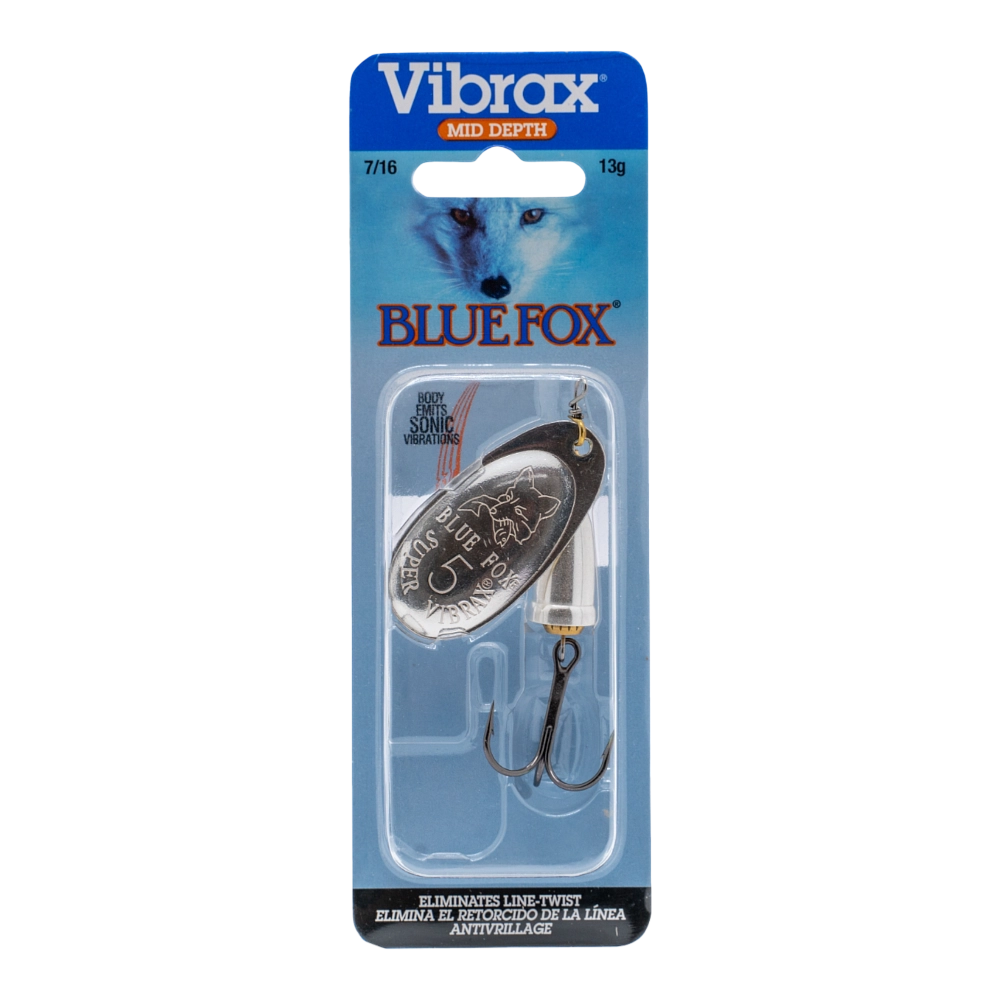 Блесна вращающаяся Blue Fox Vibrax Original №5, 13гр, цвет (S) серебро. Фото №1 Блесна вращающаяся Blue Fox Vibrax Original №5, 13гр, цвет (S) серебро. Фото №1