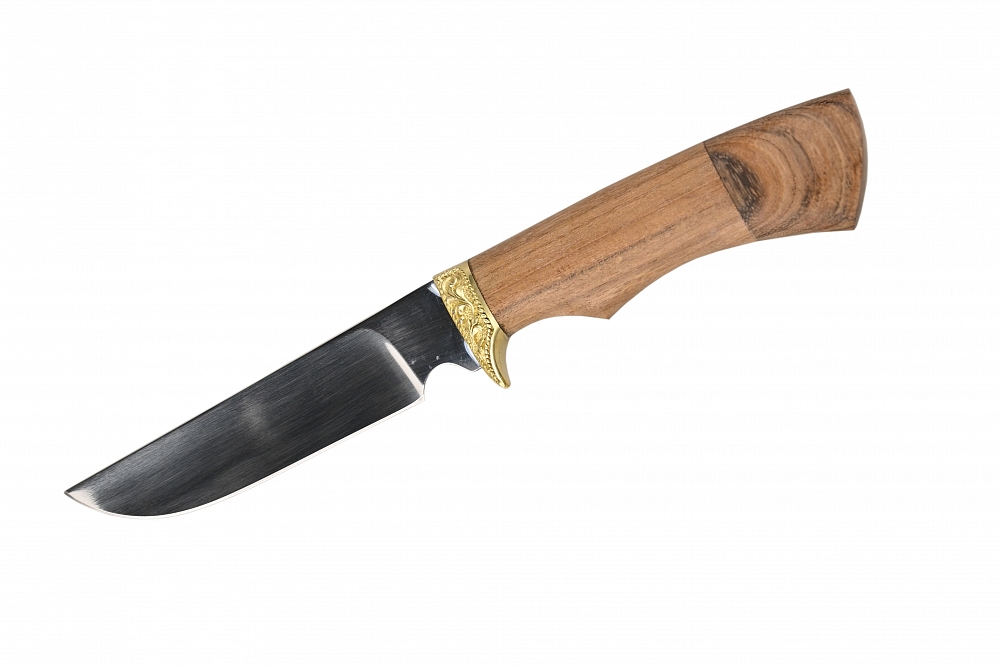 Нож МС Пластун, клинок 65х13, рукоять береста, литье. Фото №1