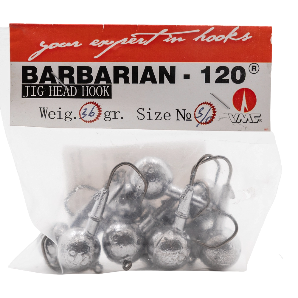 Джиг-головка шар крючок BARBARIAN-120 вес 36 гр. крючок № 3/0. Фото №3 Джиг-головка шар крючок BARBARIAN-120 вес 36 гр. крючок № 3/0. Фото №3