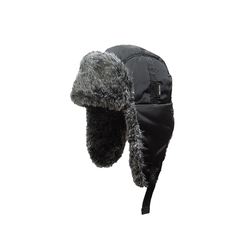 Шапка ушанка с мех.опушкой (курточная ткань, черный) (59-60) (Хольстер). Фото №2
